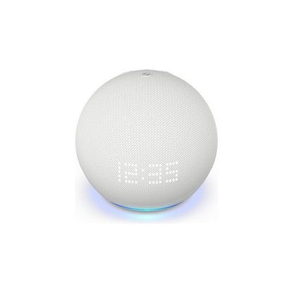 Bocina Amazon Echo Dot 5th Gen Con Reloj Y Alexa Blanco
