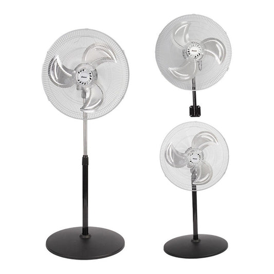 Ventilador Dace 3 En 1 Base Clip 18 100w Holbox V318104 Color De La Estructura Negro Color De Las Aspas Cromo Diámetro 18 Cm Material De Las Aspas Metal
