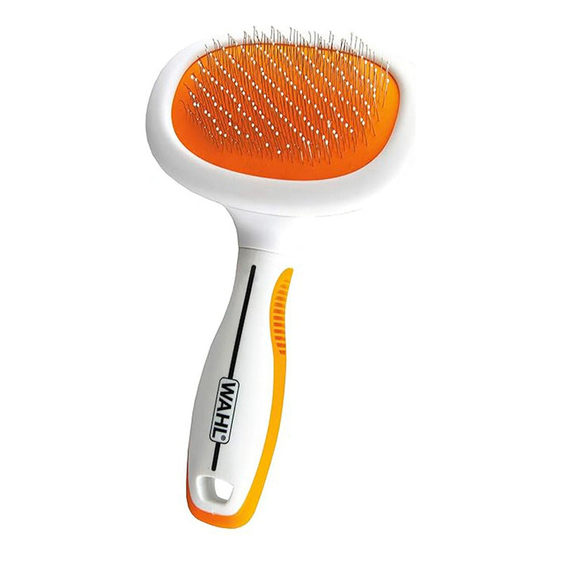 Cepillo Para Mascotas Wahl Mango Ergonomico, Cepillo De Cerdas De Acero Inoxidable, Modelo 858500