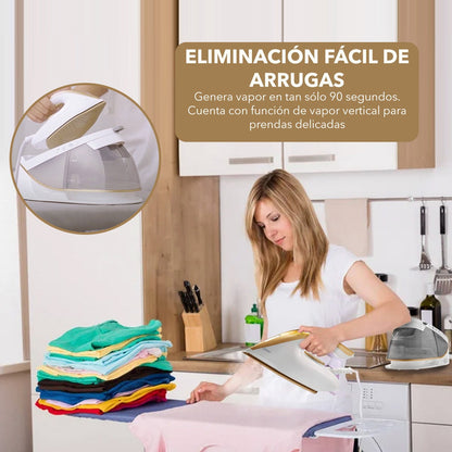 Estación De Planchado A Vapor Para Ropa Oster Central De Vapor Press-xpress Con Tanque De Agua De 1.7 Litros Color Blanco Gcstsg1200