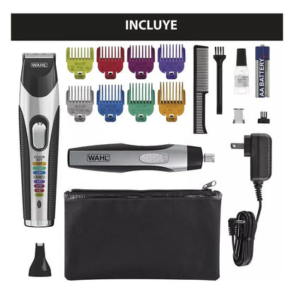Recortadora Barba Y Bigote Wahl Color Pro Deluxe Inalambrica Color Plateado