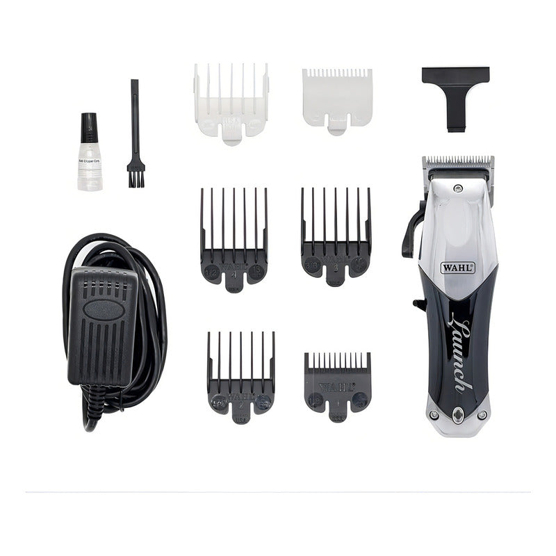 Cortador De Cabelo, Máquina De Acabamento Wahl Profissional Launch Clipper Negra Y Gris 127v