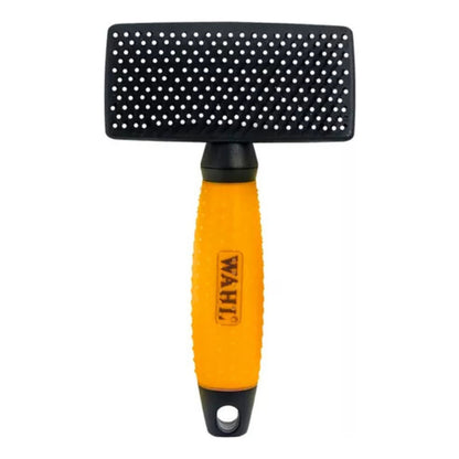 Cepillo Para Perros Y Gatos Grande En Forma De Rastrillo Con Mango De Gel Texturizado Professional Wahl® Ideal Para Mascotas De Pelo Largo Y Mediano Color Negro/naranja