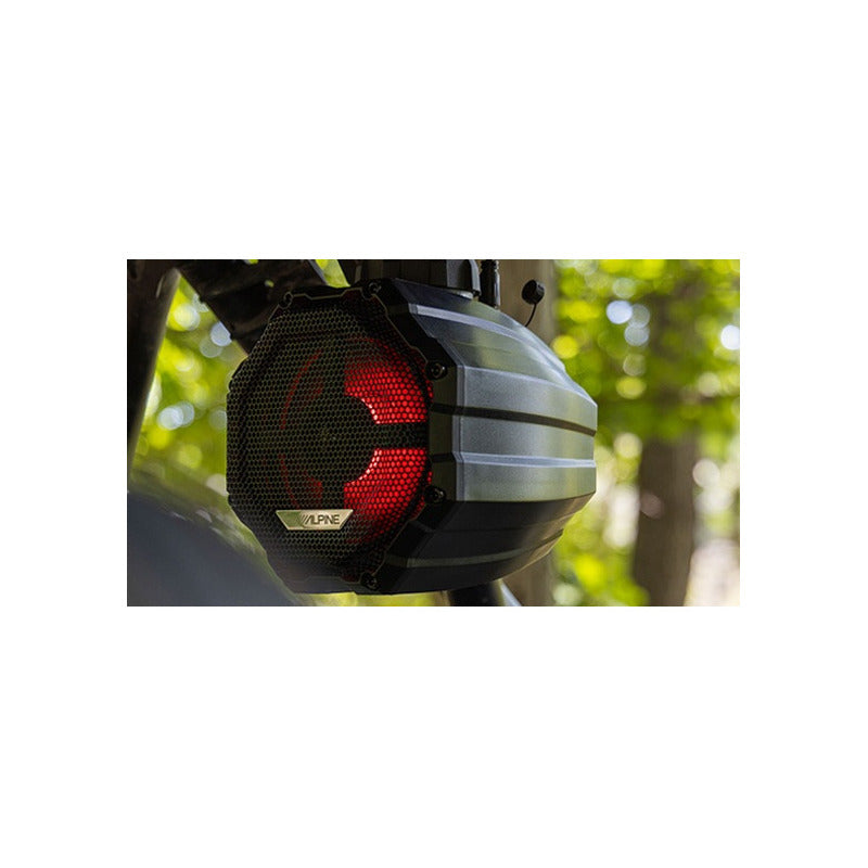 Bocinas Alpine 6.5  Para Cuatrimoto, Rzr O Atv's Con Luz Rgb, Bocinas Marinas Para Lancha Yate Resistentes A La Intemperie, Coaxial De 2 Vías Todo Terreno