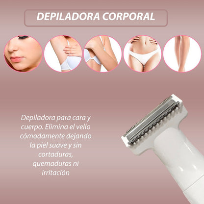 Depiladora Pure Silk Cara Cuerpo Bikini Cuchilla Doble Cara