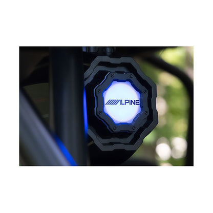 Bocinas Alpine 6.5  Para Cuatrimoto, Rzr O Atv's Con Luz Rgb, Bocinas Marinas Para Lancha Yate Resistentes A La Intemperie, Coaxial De 2 Vías Todo Terreno