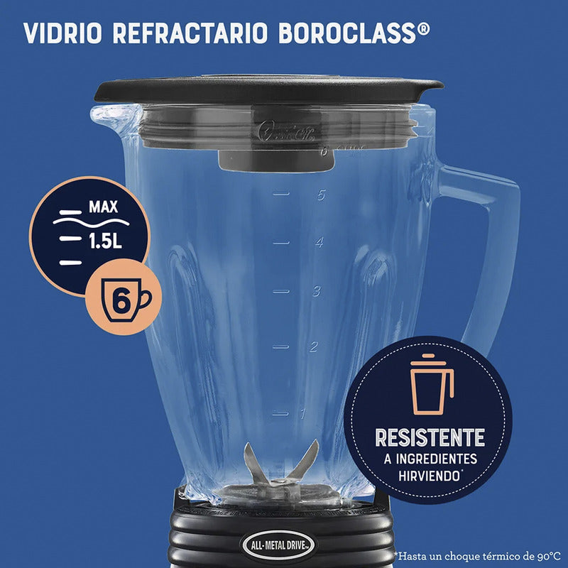Licuadora Oster Vaso Vidrio 1v Reversible Blstbeste-013