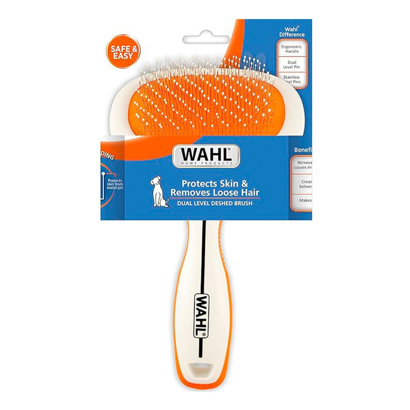 Cepillo Para Mascotas Wahl Mango Ergonomico, Cepillo De Cerdas De Acero Inoxidable, Modelo 858500