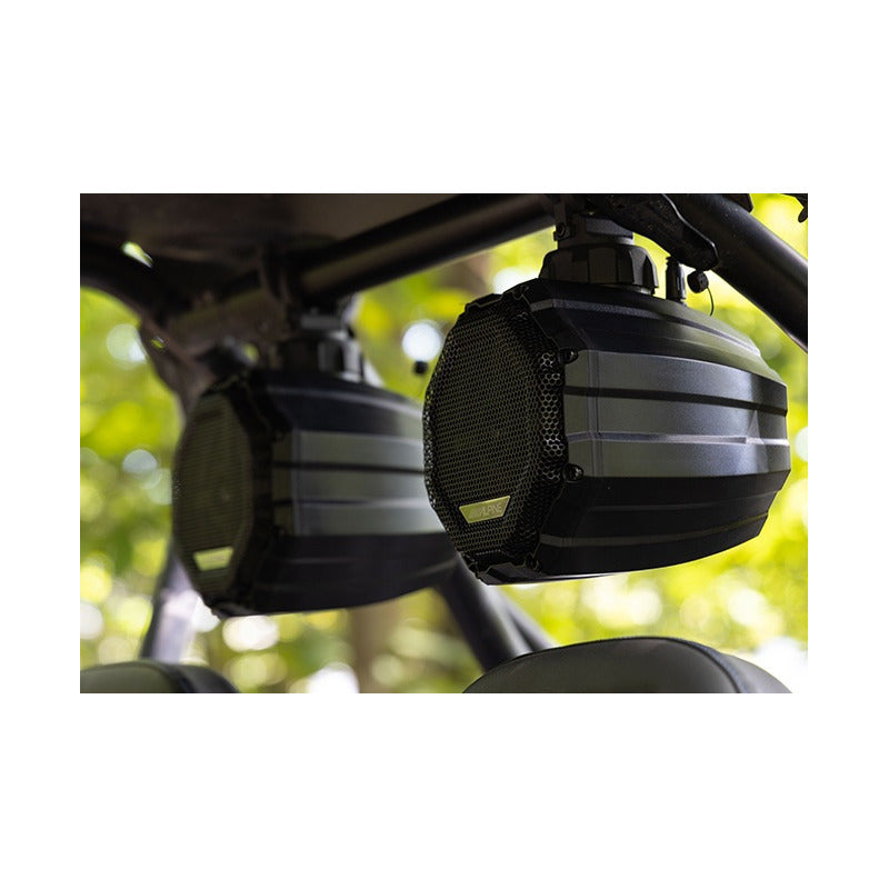 Bocinas Alpine 6.5  Para Cuatrimoto, Rzr O Atv's Con Luz Rgb, Bocinas Marinas Para Lancha Yate Resistentes A La Intemperie, Coaxial De 2 Vías Todo Terreno