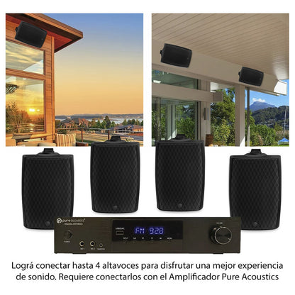Bocina Para Exterior E Interior Pure Acoustics Pasivas 5.25 Pulgadas Para Patios Terrazas Protección Contra Lluvia Ip55 Blyss 545